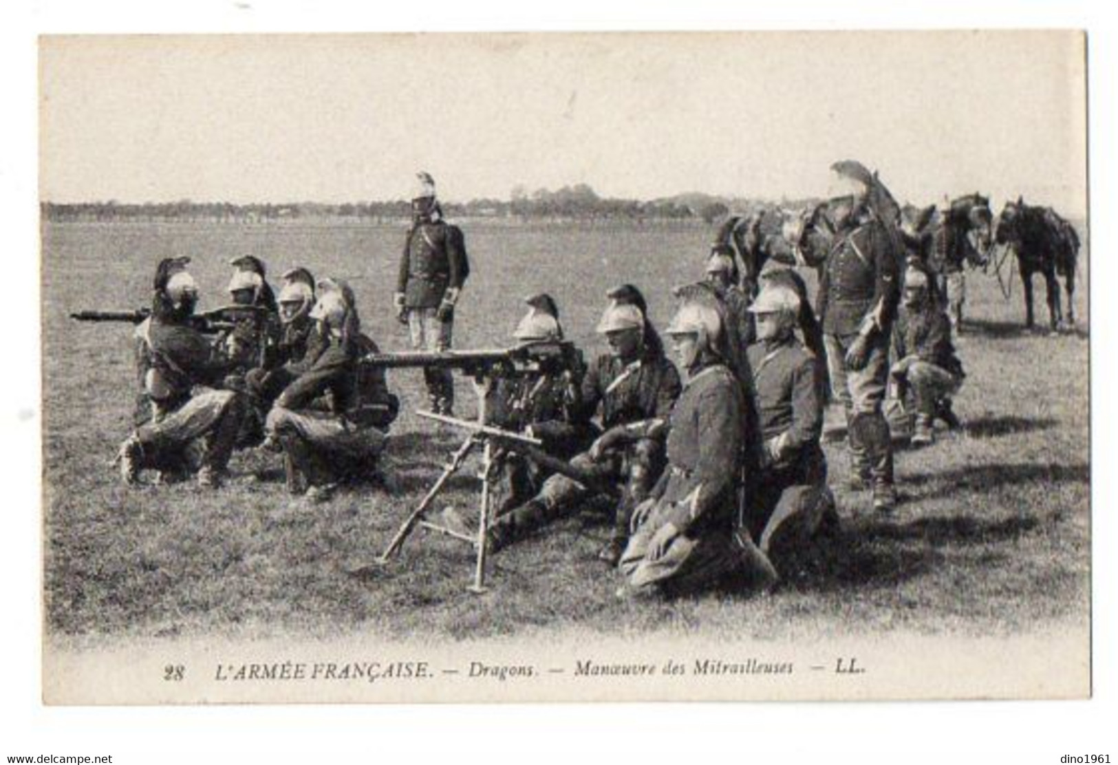 CPA 3227 - MILITARIA - Carte Militaire - L'Armée Française - Dragons - Manoeuvres Des Mitrailleurs - Manoeuvres