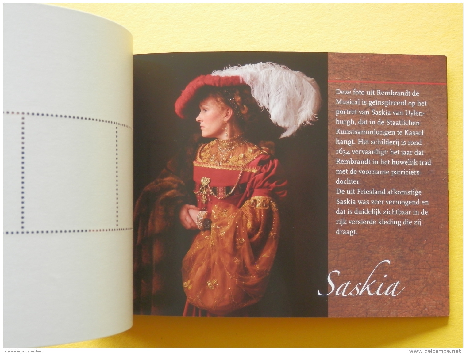 Netherlands 2006, REMBRANDT BOOKLET WITH UNAUTHORIZED REPRINT GERMAN SASKIA VAN UYLENBURGH: Mi 2410-14, ** BK