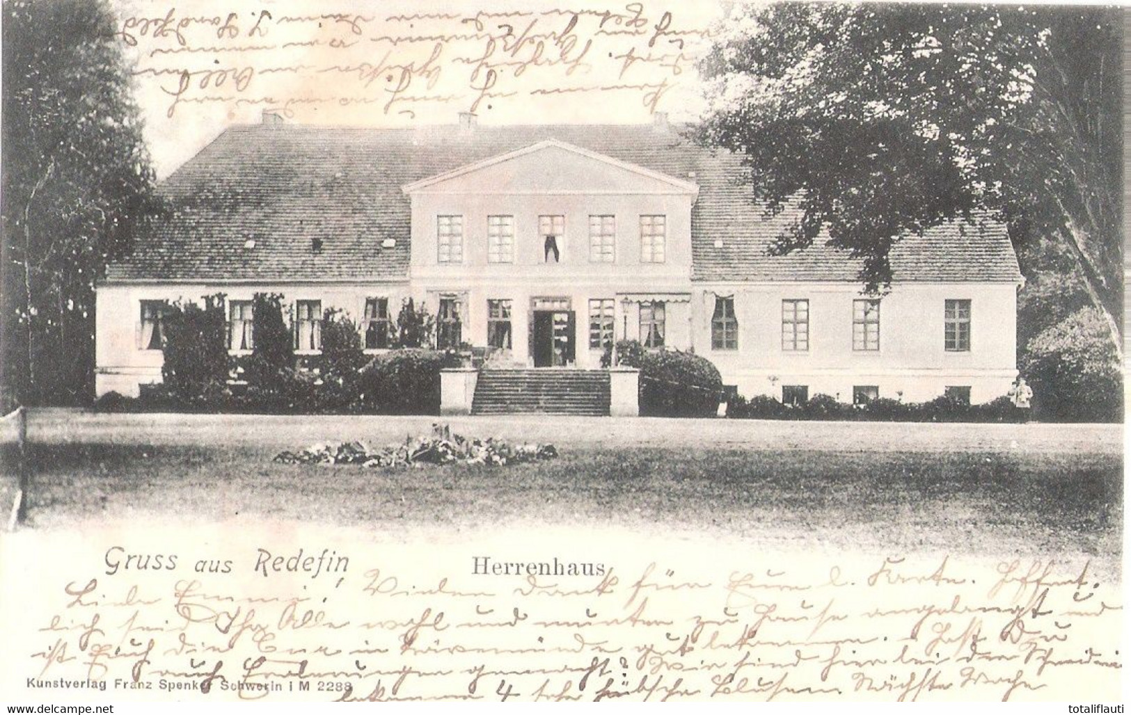 Gruss Aus Redefin Bei Hagenow Herrenhaus 26.7.1902 Gelaufen Fast TOP-Erhaltung - Hagenow