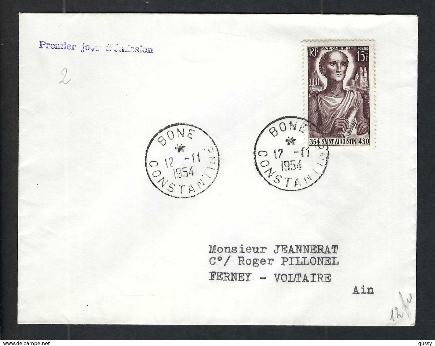 ALGERIE 1954: FDC - FDC