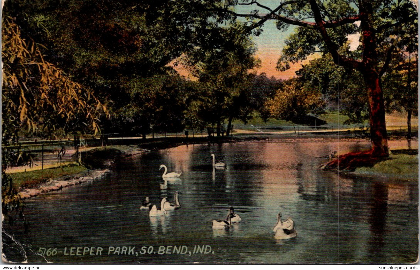 Indiana South Bend Scene In Leper Park 1912 - South Bend