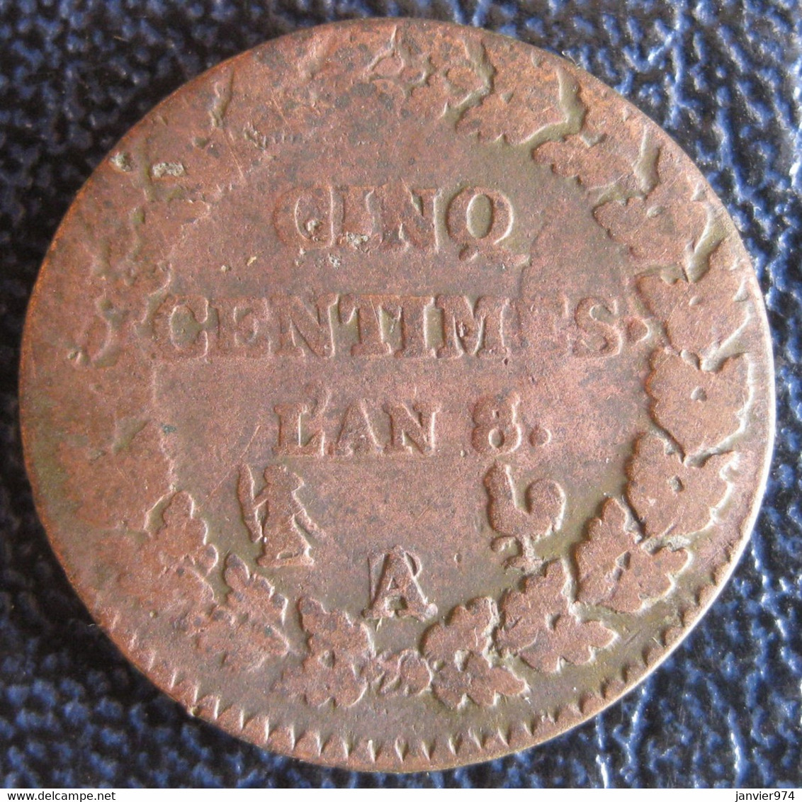 Cinq Centimes Dupré An 8/6 A/R, Paris Sur Orléans ,Inédit , Inconnue Dans Le Franc, Ni Dans Le Gadoury - 5 Centimes