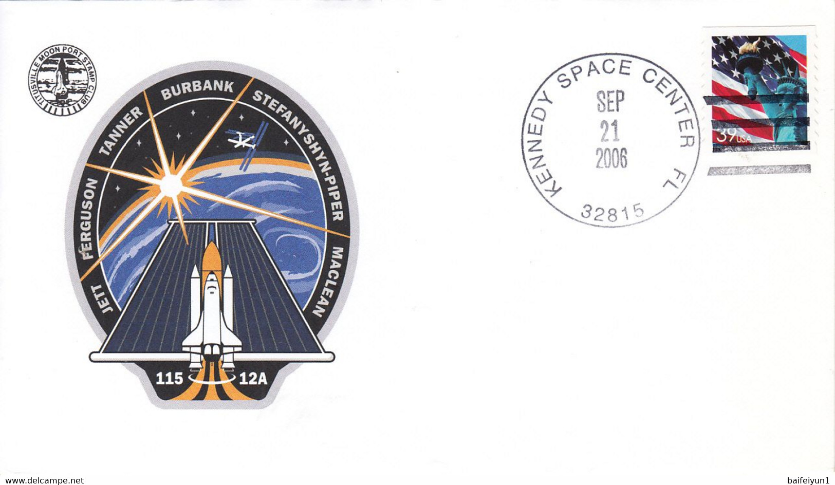 2006 USA Space Shuttle Atlantis STS-115 Commemorative Cover - Noord-Amerika