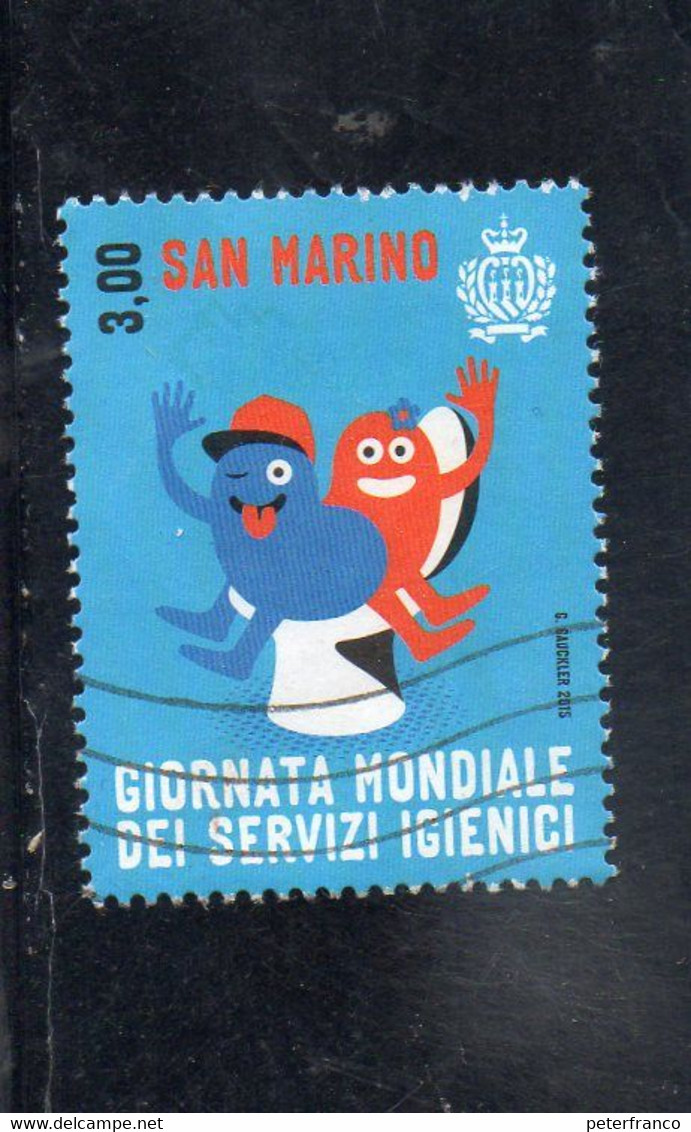2015 San Marino - Giornata Mondiale Dei Servizi Igienici - Used Stamps