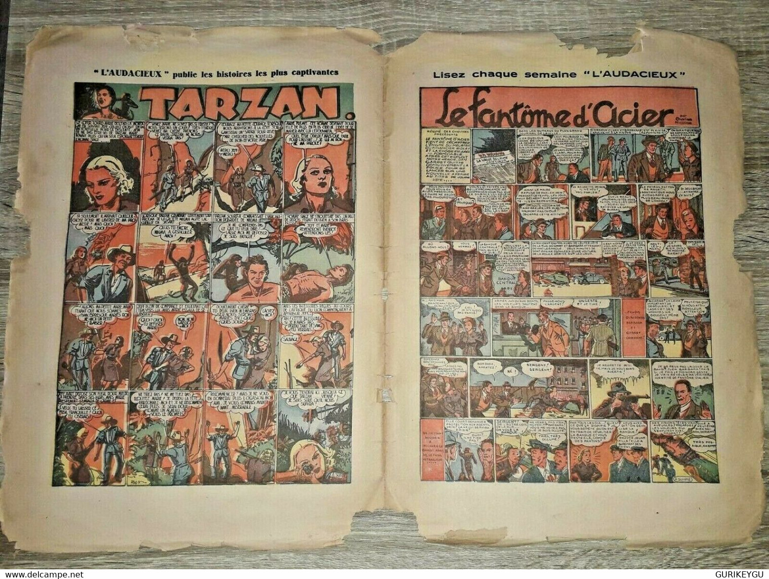 TARZAN 14 Zone Libre 7/5/1941 Brick Bradford Le Fantome D'Acier RARISSIME Nice - Tarzan