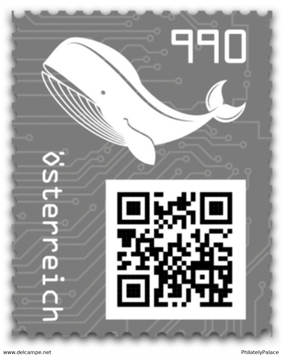 2021 Crypto Stamp Black / Crypto Schwarz 3.0 - QR Code - Crypto 5 Digit ** Whale MNH  (**) - Neufs