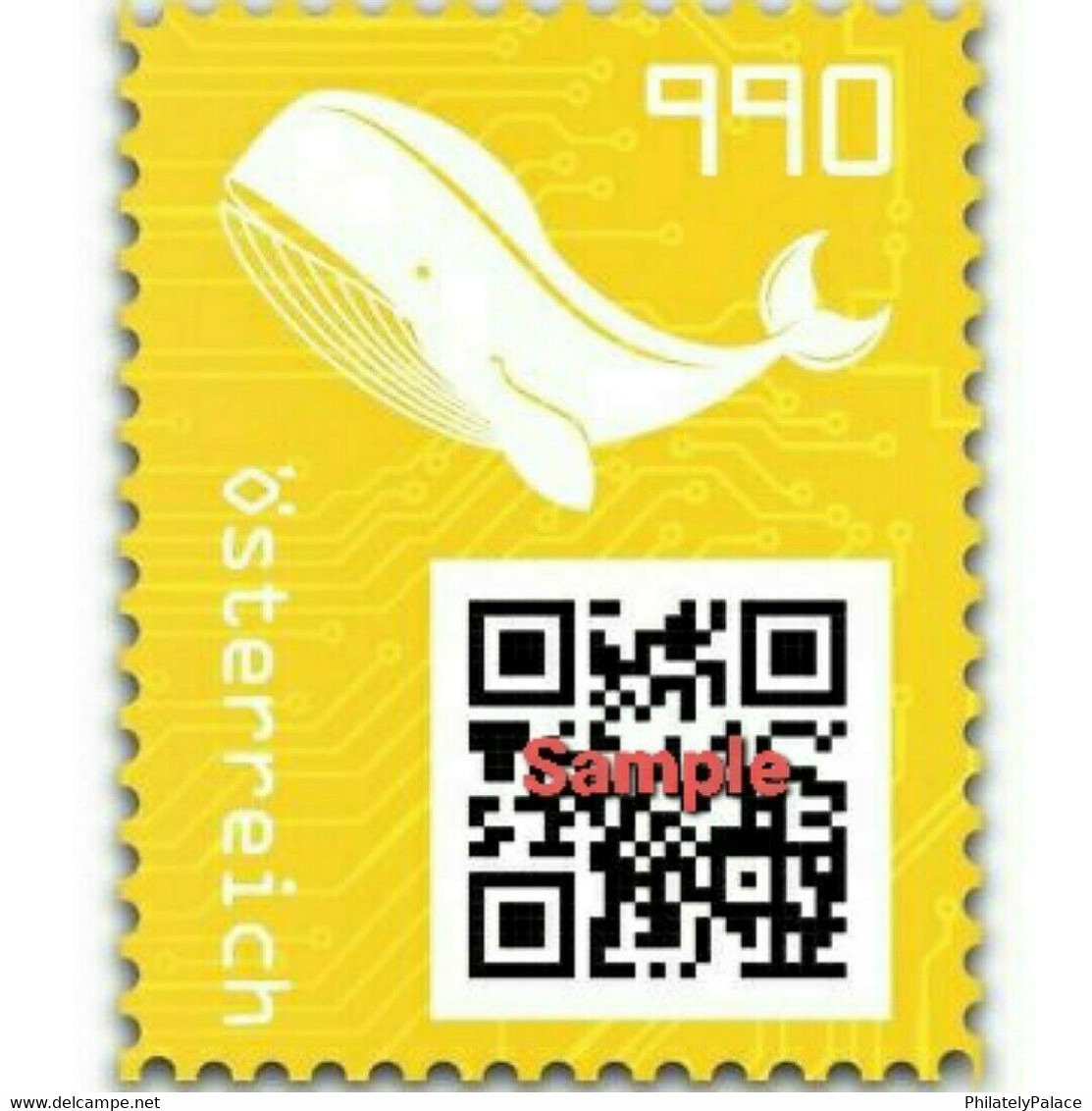 2021 Crypto Stamp Crypto Schwarz 3.0 - QR Code - Crypto Yellow Whale MNH  (**) RARE - Unused Stamps