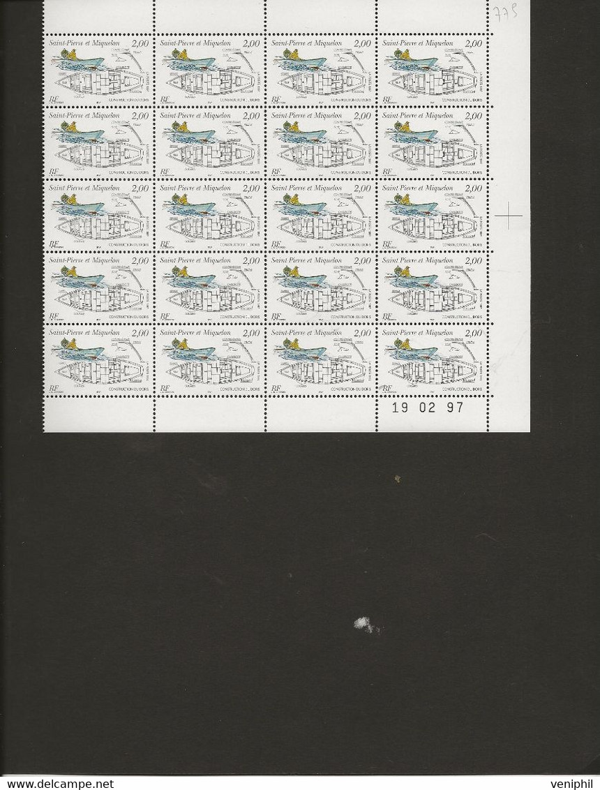 ST PIERRE ET MIQUELON -  N° 645 NEUF SANS CHARNIERE EN BLOC DE 20 COIN DATE-ANNEE 1997 - COTE : 28 ,00 € € - Nuovi