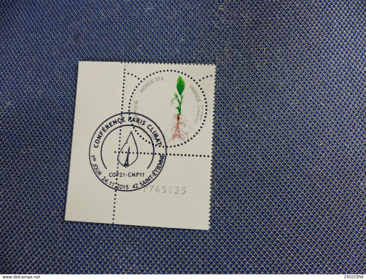 Timbre 1.20 Euro Conférence Climatique PARIS COP21  Oblitération 1er Jour St ETIENNE - Used Stamps