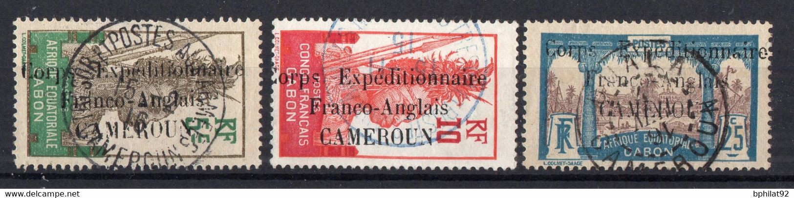 !!! CAMEROUN, N°41, 42 ET 44 OBLITERATIONS SUPERBES - Usados