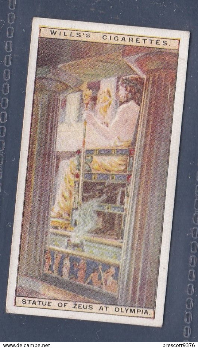 Wonders Of The Past 1926 - 39 Statue Of Zeus, Olympia -  Wills Cigarette Card - Original  - - Wills