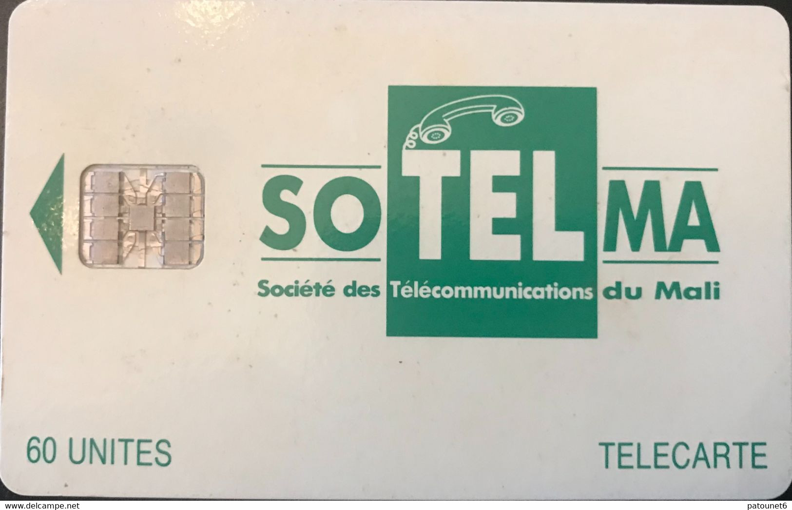 MALI  -   Phonecard  -  SOTELMA  -  SC7 -  Vert  -  60 Unités - Mali