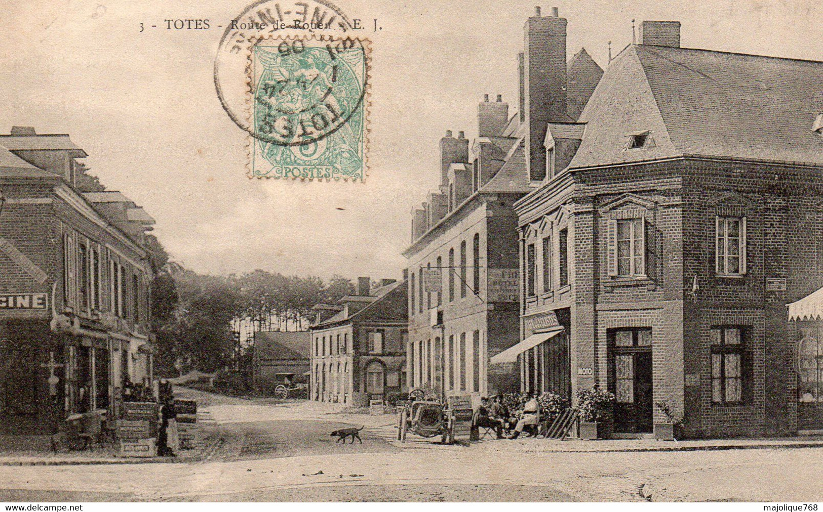 Cpa De Tôtes - Route De Rouen - - Totes