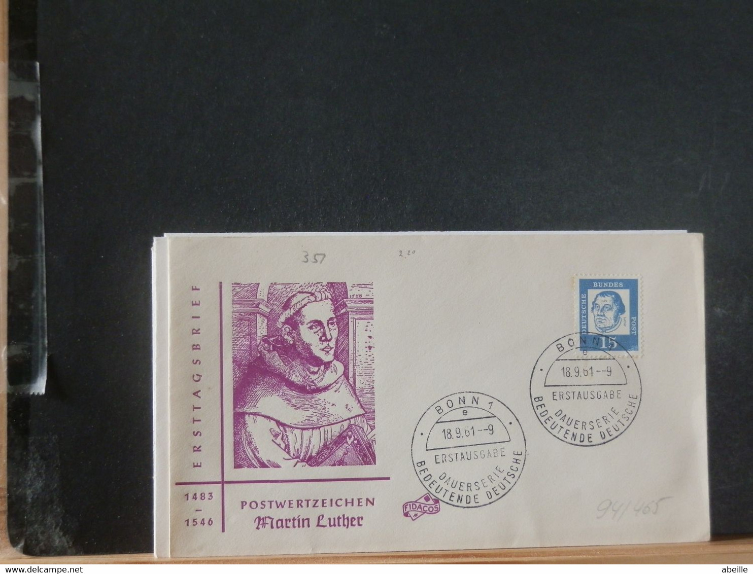 94/465  FDC  ALLEMAGNE  LUTHER - Theologen