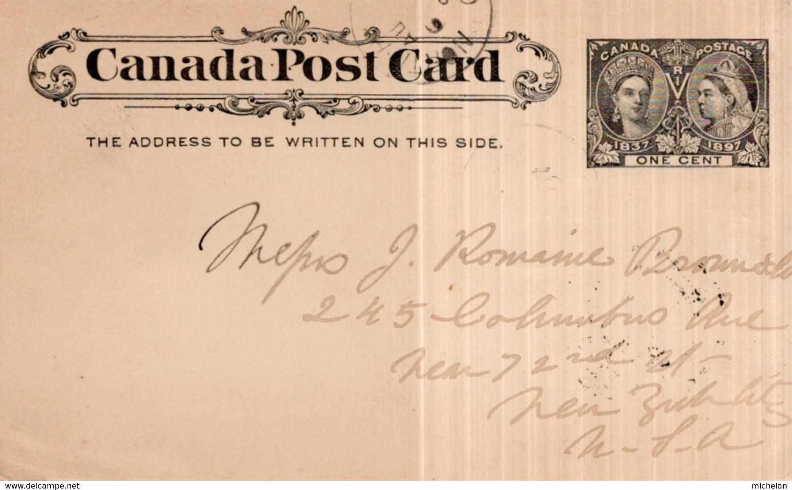 DOCUMENT PHILATHELIQUE AVEC ENTIER  DE 1897---CANADA---a - Andere & Zonder Classificatie