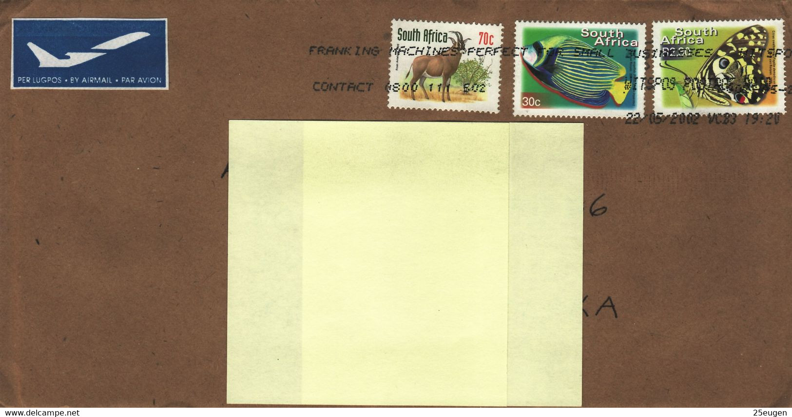 SOUTH AFRICA COVER SENT TO POLAND 2002 - Covers & Documents