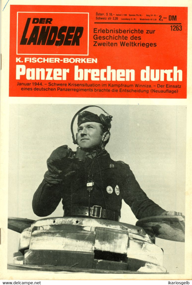 LANDSER Zeitschrift " Der Landser " # 1263 Von 1982 Inhalte: Ritterkreuzträger Kampfraum Winniza Panzerregiment - 5. Guerres Mondiales