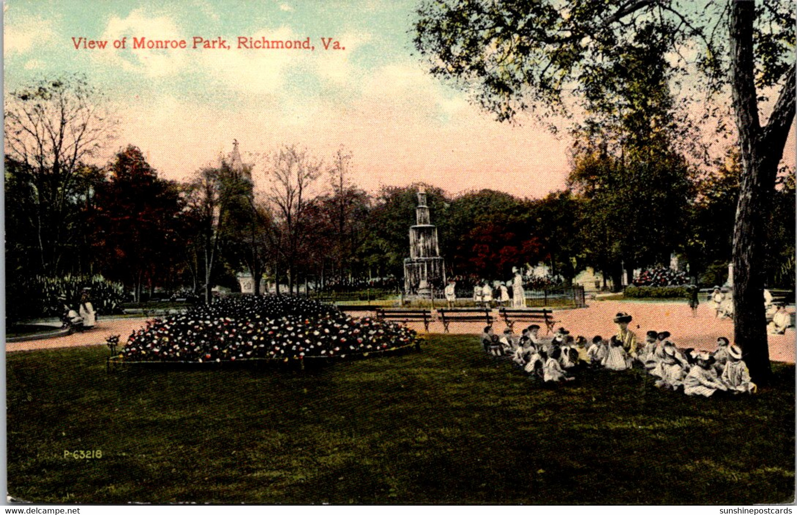 Virginia Richmand View Of Monroe Park - Richmond