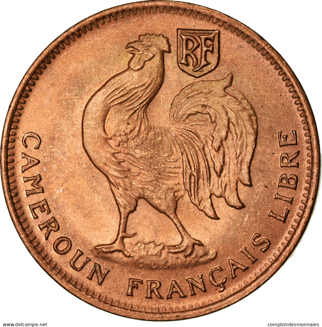 Monnaie, Cameroun, 50 Centimes, 1943, Pretoria, SPL, Bronze, KM:6 - Cameroon