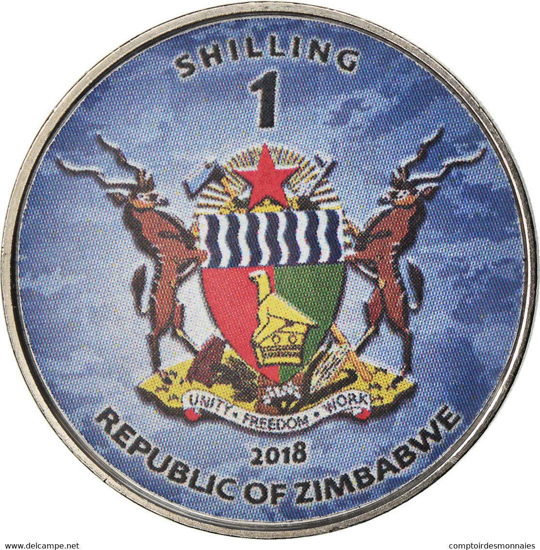 Monnaie, Zimbabwe, Shilling, 2018, Warship -  Destroyer Zumwalt, SPL, Nickel - Simbabwe