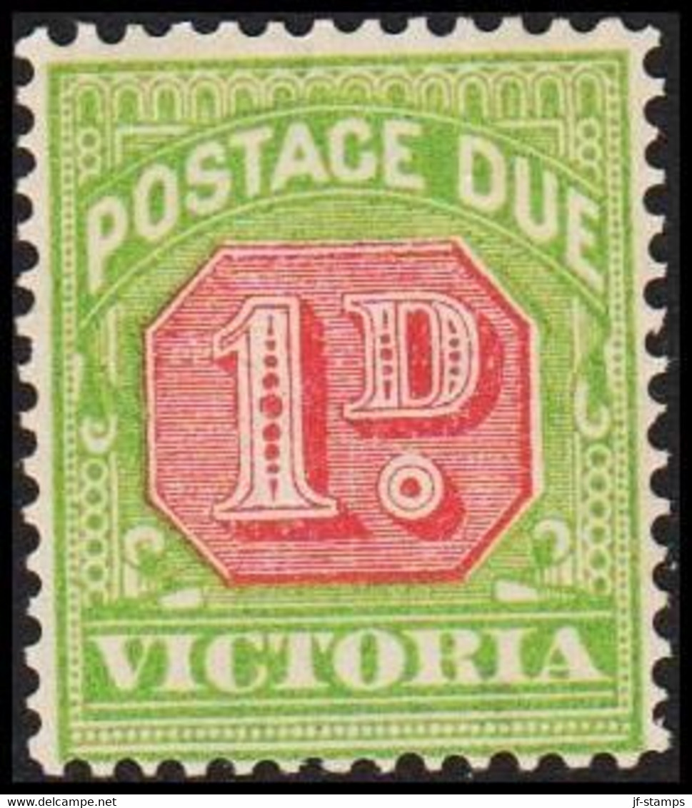 1895. VICTORIA AUSTRALIA  1 D POSTAGE DUE. Hinged. - JF512367 - Neufs