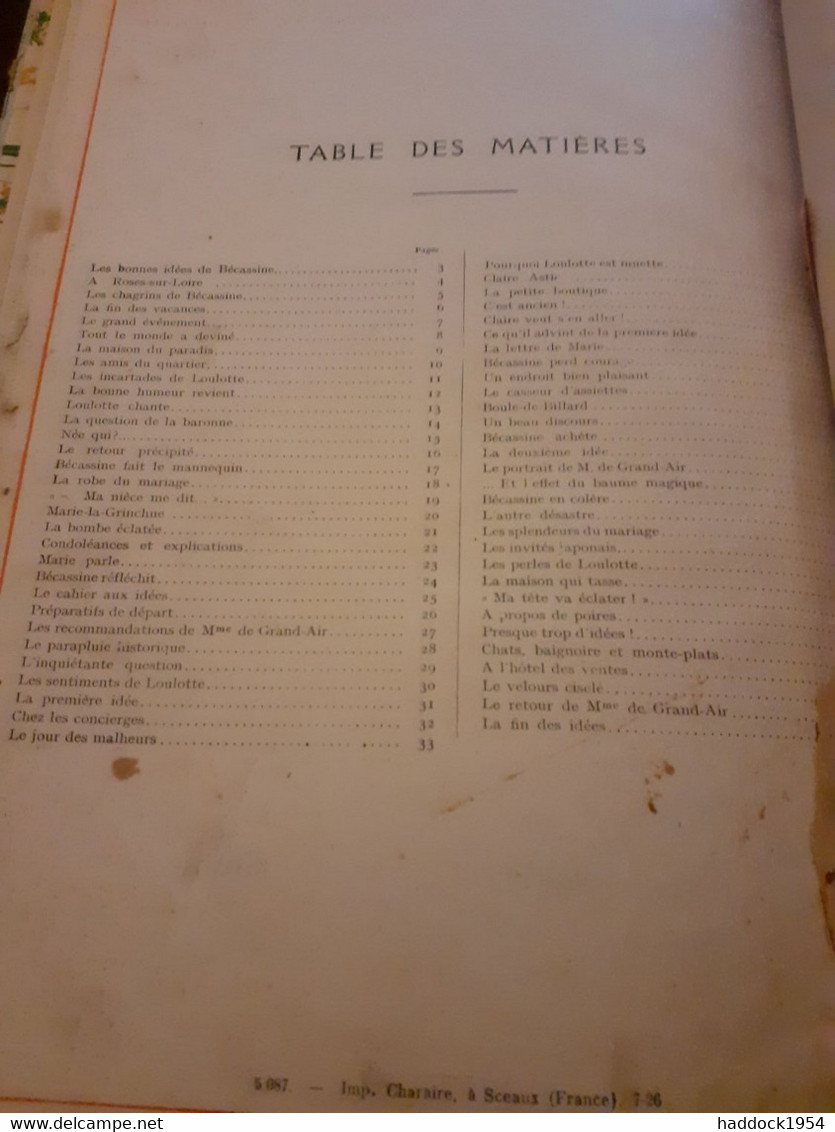 les bonnes idées de BECASSINE JOSEPH PINCHON CAUMERY éditions gautier languereau 1926