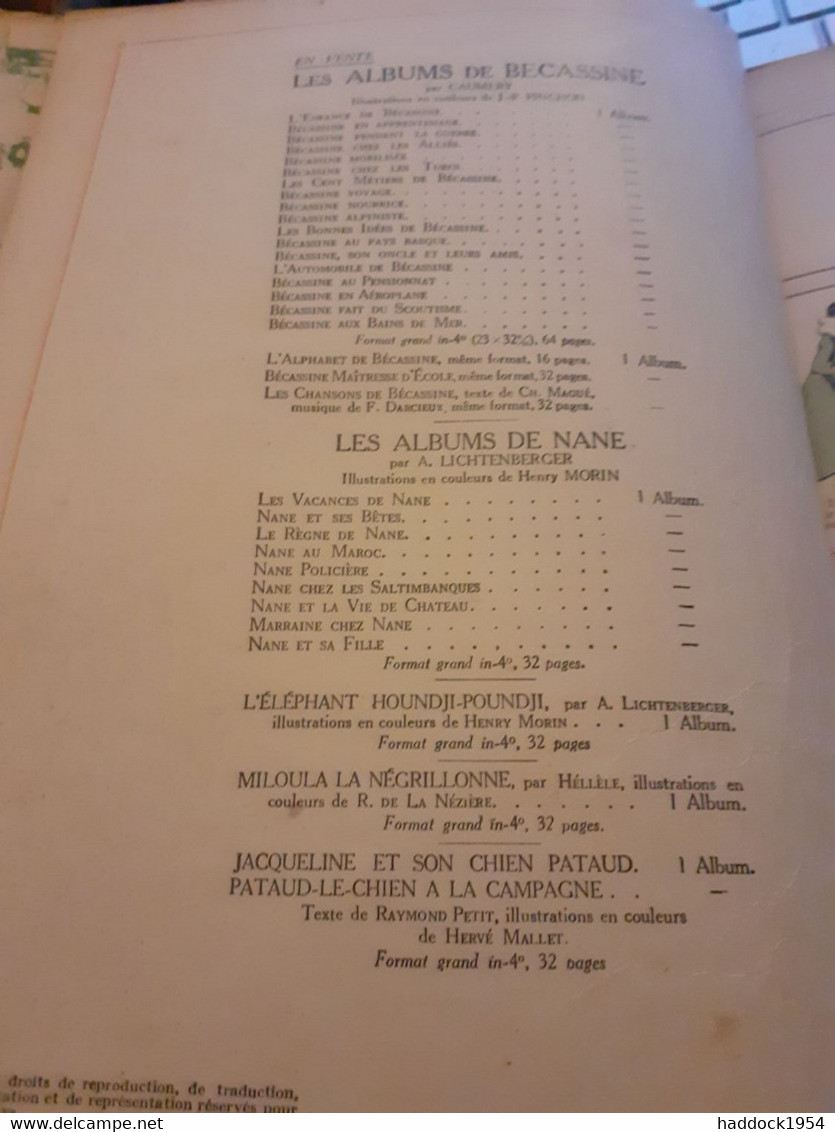 BECASSINE Dans La Neige CAUMERY JOSEPH PINCHON éditions Gautier Languereau 1933 - Bécassine