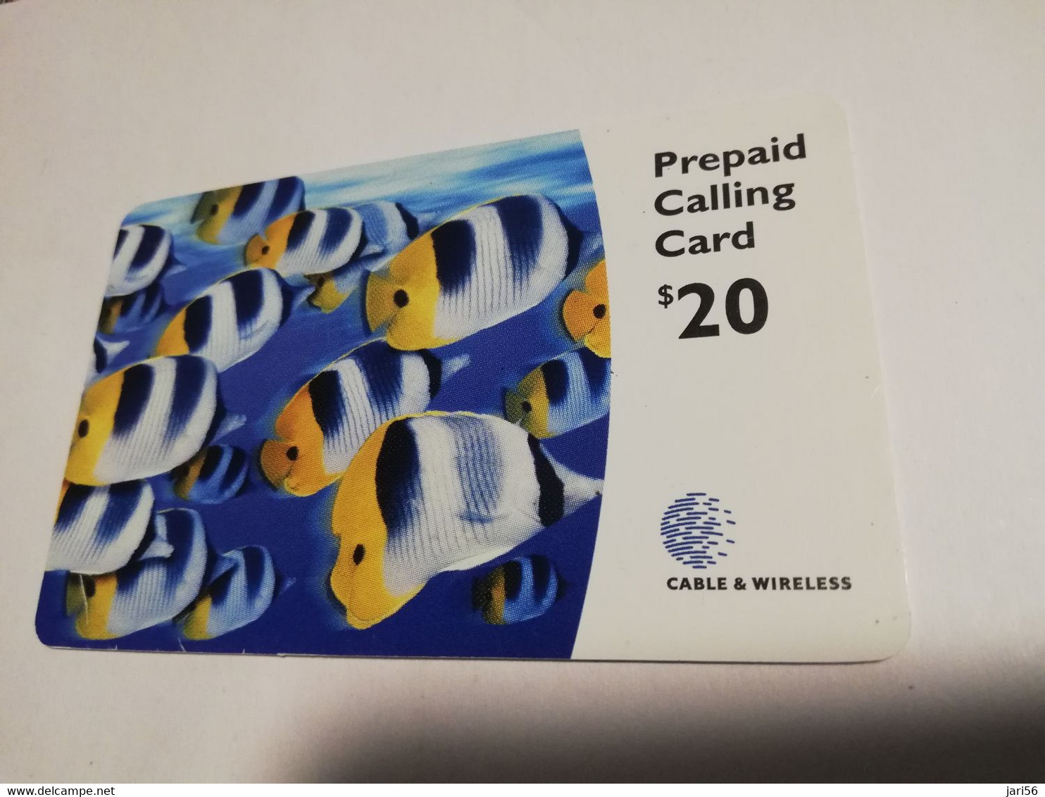 BERMUDA  $20,-   BERMUDA    TROPICAL FISH  C&W    PREPAID CARD  Fine USED  **6662** - Bermude