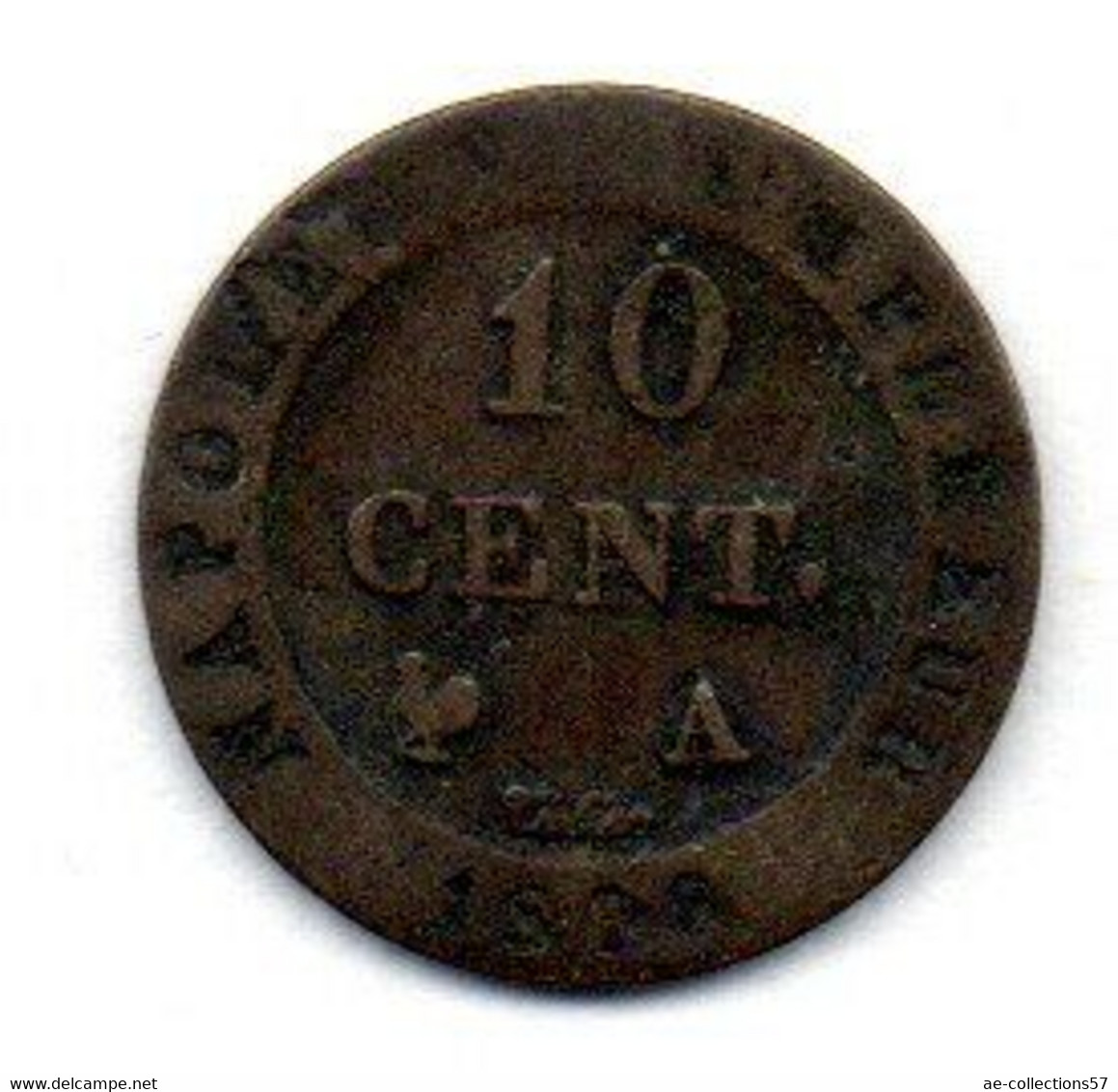 Napoléon I Er   -  10 Centimes 1808 A -  état  TB+ - 10 Centimes