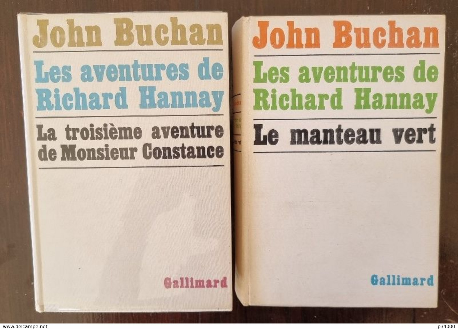 JOHN BUCHAN: Les Aventures De Richard Hannay. Lot 2 Ouvrages Editions Gallimard (1964) - NRF Gallimard