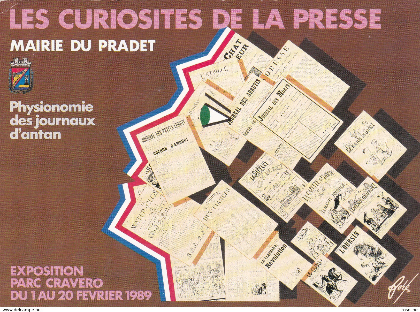 FORE  - Expo  Les Curiosités De La Presse  Mairie Du Pradet  - CPM  10,5x15  BE  1989  Neuve - Fore