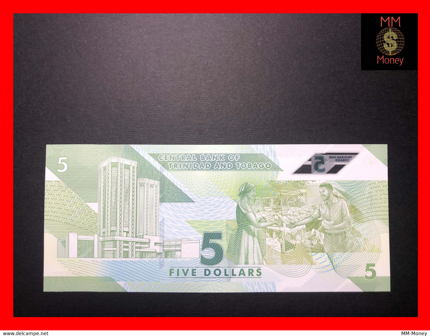 TRINIDAD & TOBAGO  5 $  2021  P.  New   (61)  Polymer  UNC - Trinité & Tobago