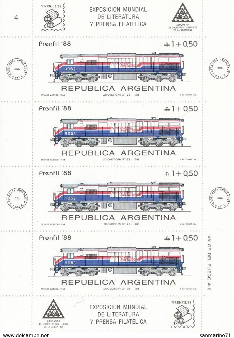 ARGENTINA 1925,unused,trains - Blocks & Sheetlets