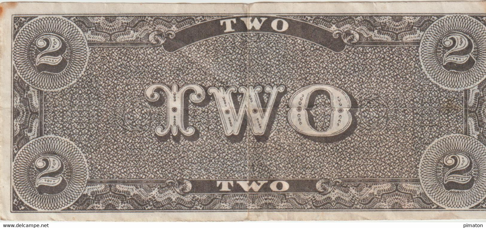 TWO DOLLARS 1862 - Devise De La Confédération ( 1861- 1864 ) - Devise De La Confédération (1861-1864)