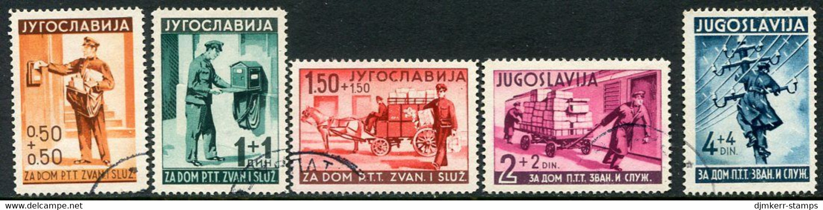 YUGOSLAVIA 1940  PTT Workers Home Used.  Michel 408-12 - Gebruikt