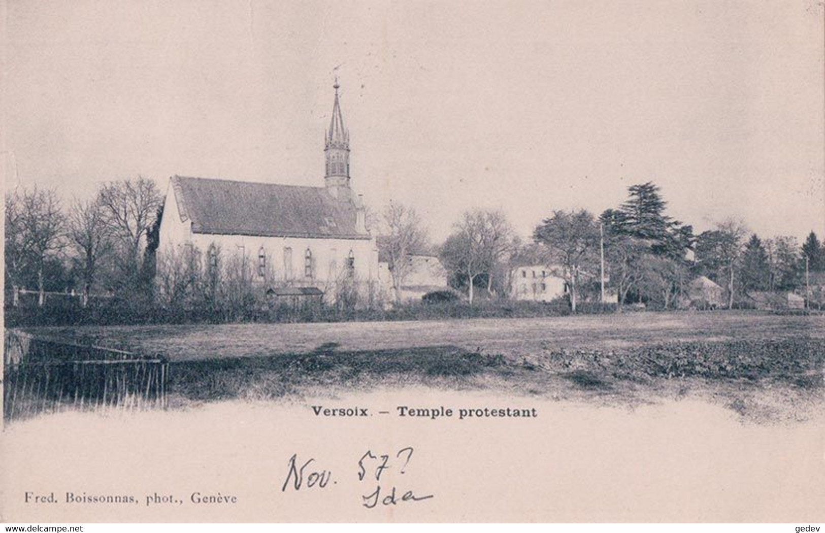 Genève, Versoix Temple Protestant, Photo Boissonnas (3680) - Versoix