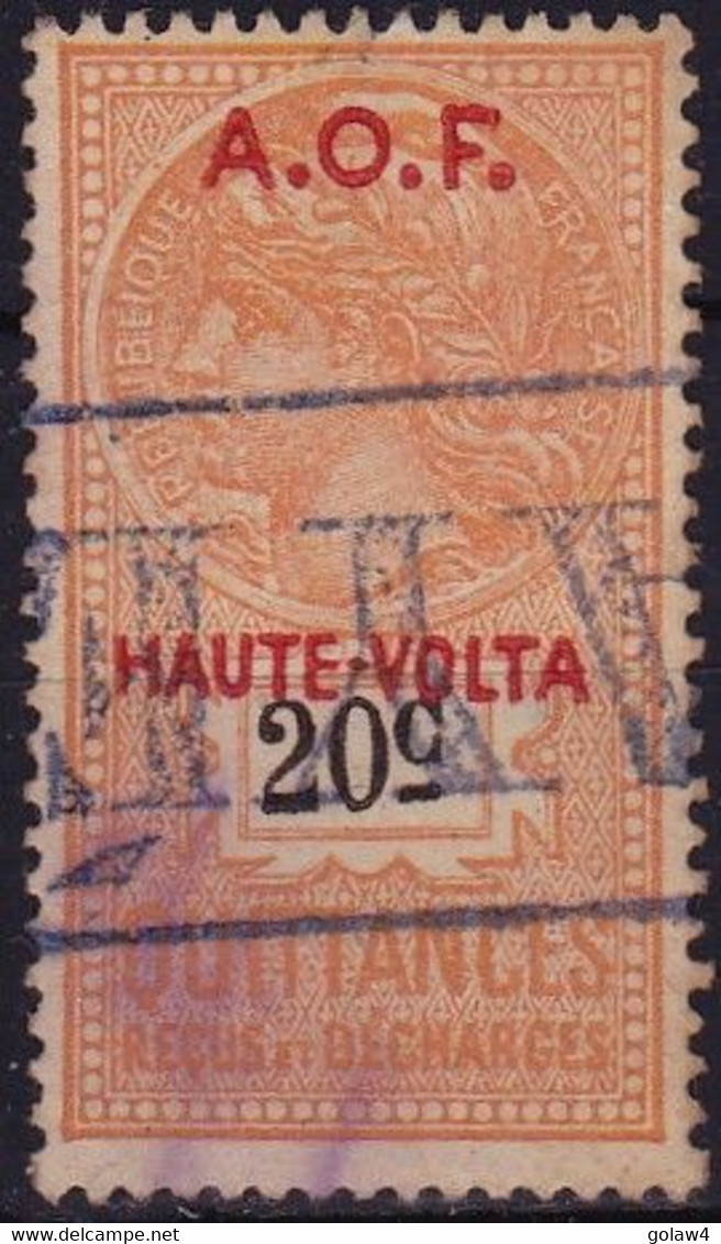 26608# HAUTE VOLTA TIMBRE FISCAL AFRIQUE OCCIDENTALE FRANCAISE QUITTANCES RECUS ET DECHARGES 20 Centimes FISCAUX - Used Stamps