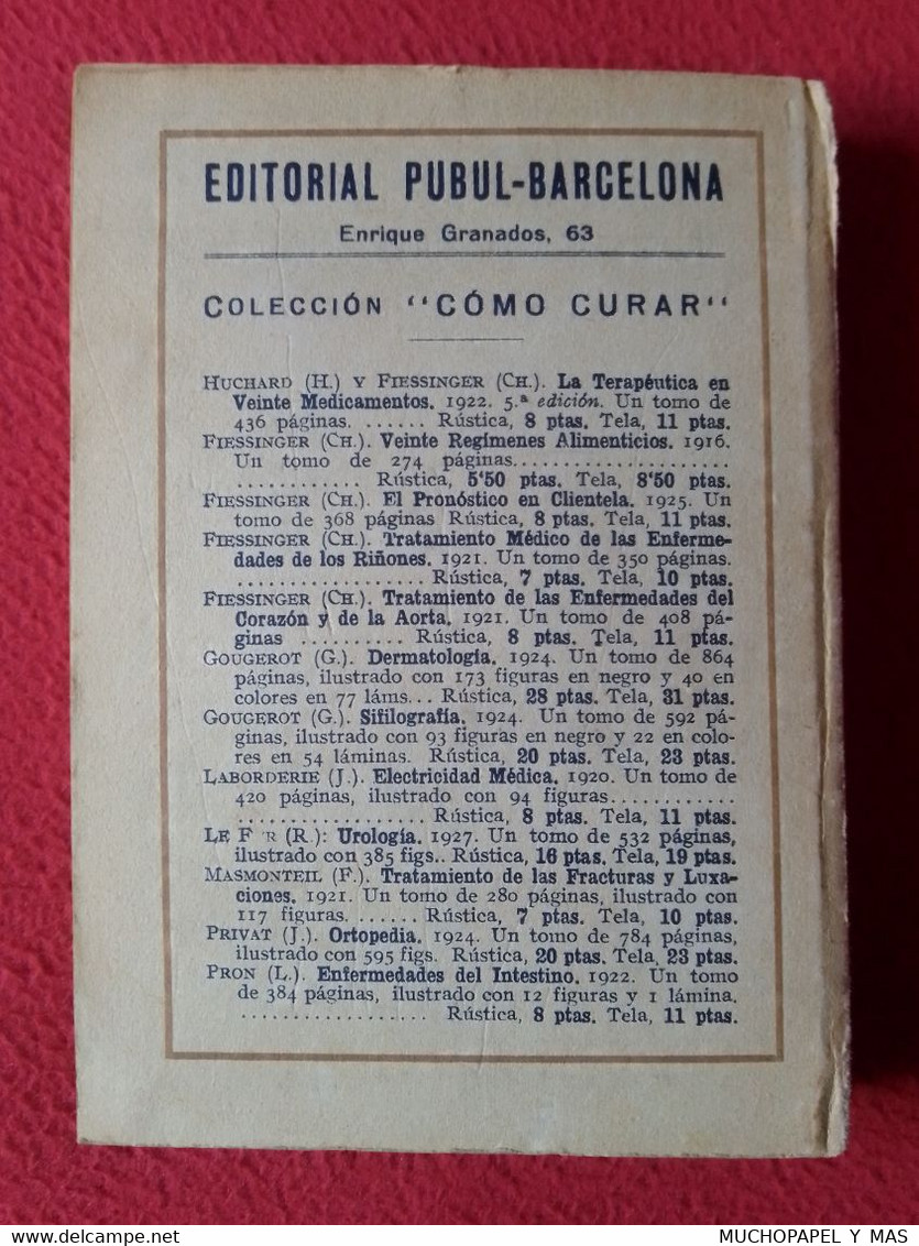 ANTIGUO LIBRO NEUROLOGÍA A. TOURNAY BARCELONA 1927 EDITORIAL PUBUL BIBLIOTECA LA PRÁCTICA MÉDICA XI, MEDICINA.... - Scienze Manuali