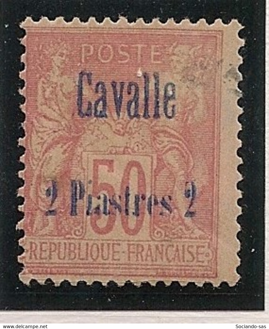 CAVALLE - 1893-1900 - N°Yv. 7 - Type Sage - 2pi Sur 50c Rose - Signé BRUN - Neuf * / MH VF - Unused Stamps