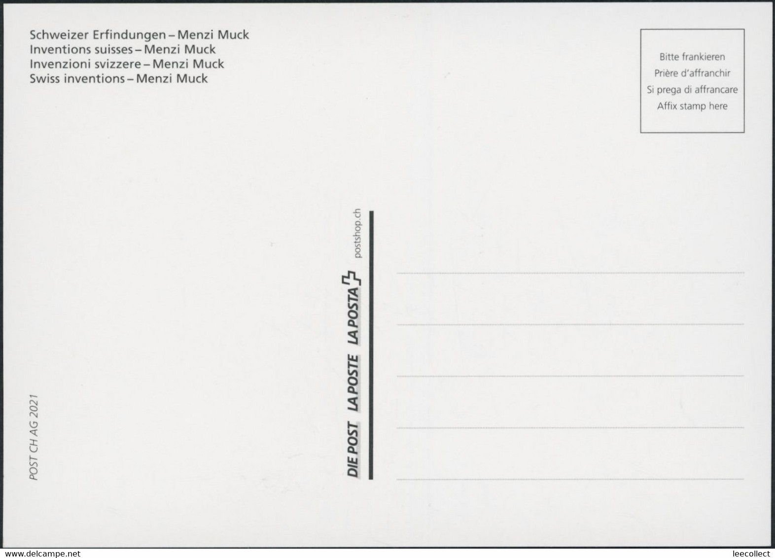 Suisse - 2021 - Menzi Muck - Blockausschnitte - Maximumkarte - FDC ET - Storia Postale