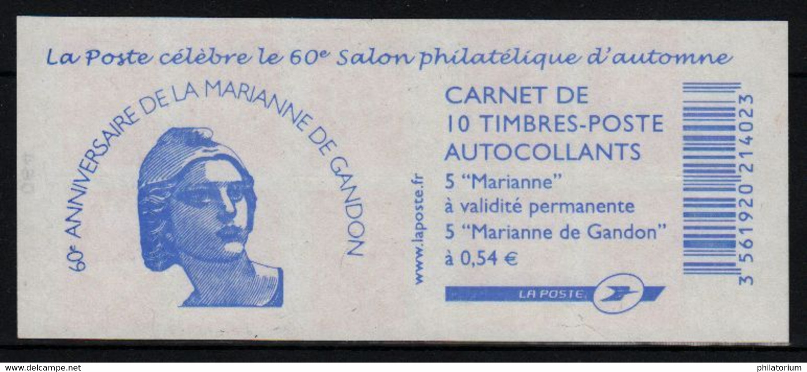 France Carnet Mixte Marianne De Gandon - Lamouche; ** = Neuf; N° 040; - Modern : 1959-…
