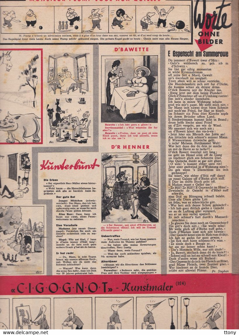 Revue Illustrée De La Famille  Cigognes 1948  édition Strasbourg    Großes Illustriertes Familienmagazin Auf Deutsch - Kinder- & Jugendzeitschriften