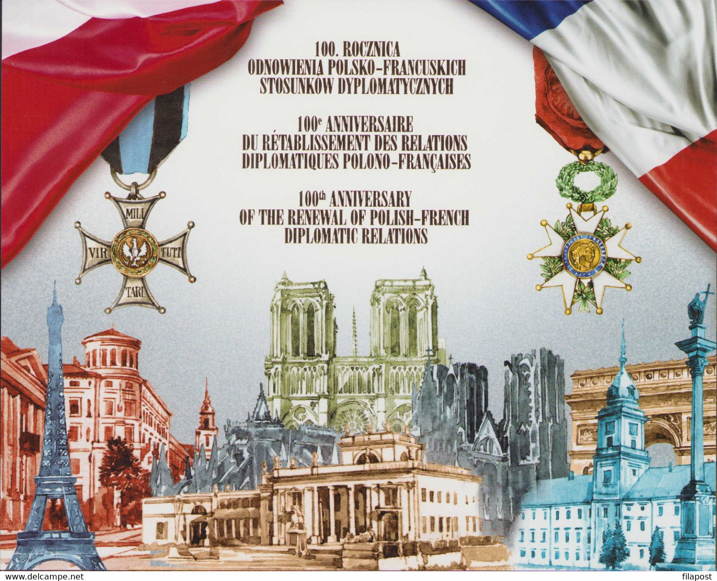 POLAND 2019 Booklet / Renewal Of Polish-French Diplomatic Relations, Charles De Gaulle, General Jozef Haller MNH** - Postzegelboekjes