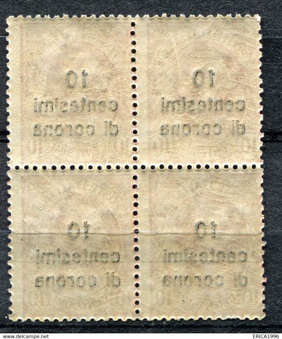 Z3000 ITALIA OCCUPAZIONI DALMAZIA 1921 10 C. Quartina, MNH**, Sassone 3, Valore Catalogo € 80, Ottime Condizioni - Dalmazia