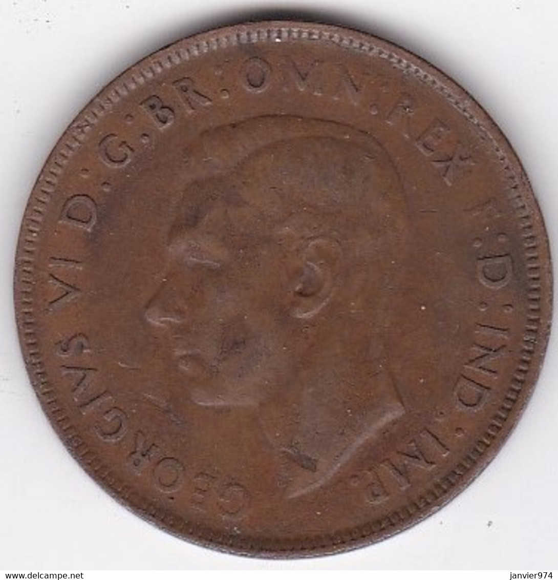 Australie. One Penny 1947 Point Apres Penny, George VI, En Bronze , KM# 36 - Penny