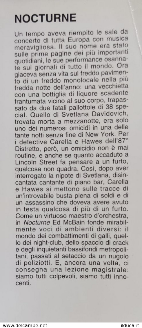 I102156 Ed McBain - Nocturne - Mondolibri Edizioni 1999 - Policiers Et Thrillers