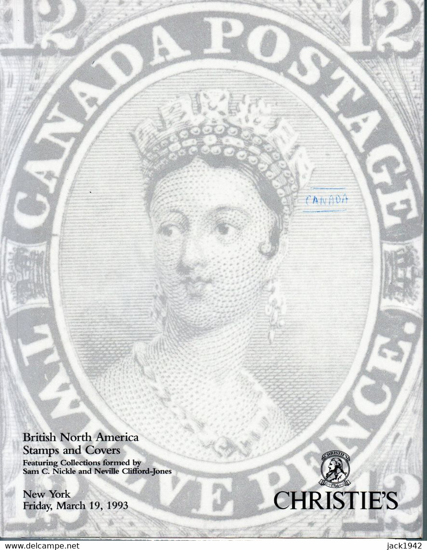 British North America Stamps And Covers - Christies 1993, With Prices Realized - Catalogi Van Veilinghuizen