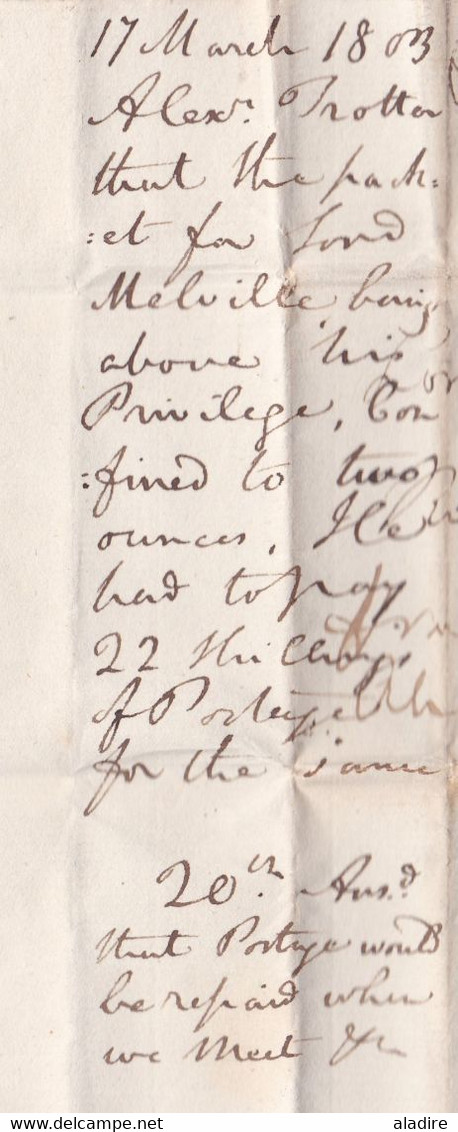 1803 - King George III - FREE Entire Letter From London To Edinburgh - Arrival Stamp - 7 Scans - ...-1840 Vorläufer