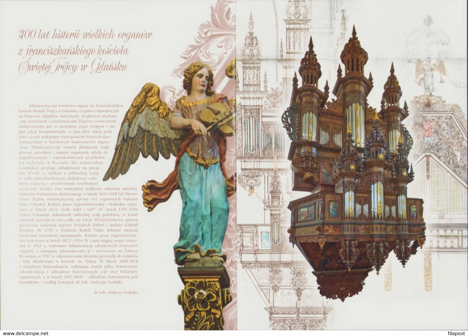 Poland 2018 Souvenir Booklet / Grand Pipe Organ From Franciscan Church Gdansk / Low Number Block MNH** FV - Postzegelboekjes