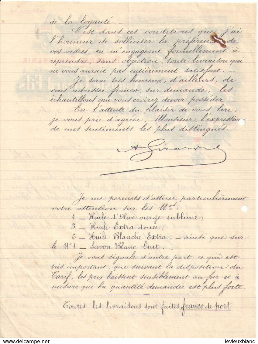 Huilerie-Savonnerie/Auguste GIRARD Fils/SALON De Provence/Joseph LECOEUR/Ivry La Bataille/1909       FACT505 - Perfumería & Droguería